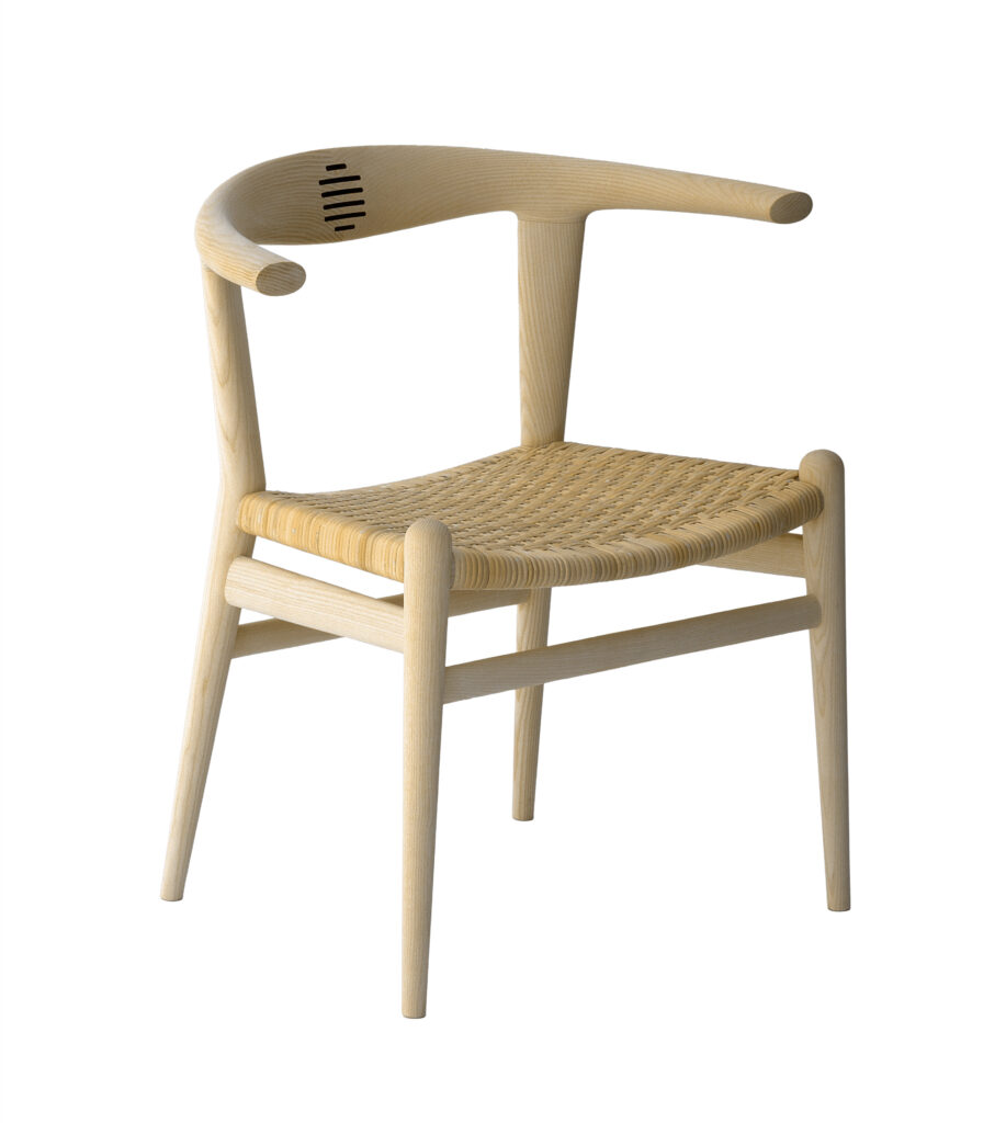 pp518 | Bull Chair | Cane seat